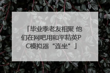 毕业季老友相聚 他们在网吧用和平精英PC模拟器“连坐”