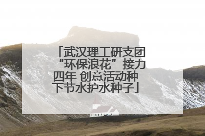 武汉理工研支团“环保浪花”接力四年 创意活动种下节水护水种子