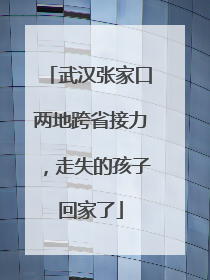 武汉张家口两地跨省接力，走失的孩子回家了