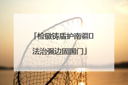检徽铸盾护南疆 法治强边固国门