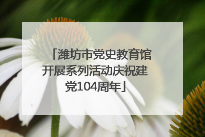 潍坊市党史教育馆开展系列活动庆祝建党104周年