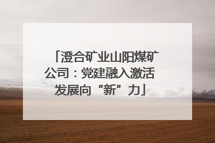 澄合矿业山阳煤矿公司：党建融入激活发展向“新”力