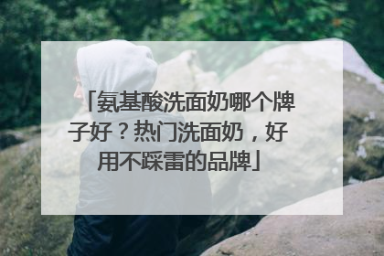 氨基酸洗面奶哪个牌子好？热门洗面奶，好用不踩雷的品牌