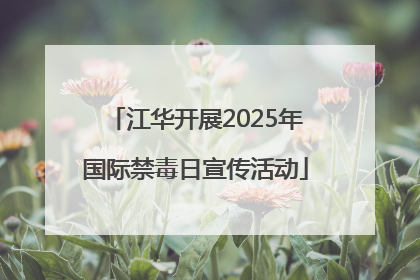 江华开展2025年国际禁毒日宣传活动