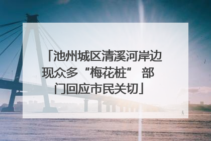 池州城区清溪河岸边现众多“梅花桩” 部门回应市民关切