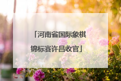 河南省国际象棋锦标赛许昌收官