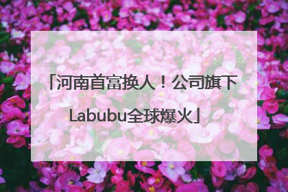 河南首富换人！公司旗下Labubu全球爆火