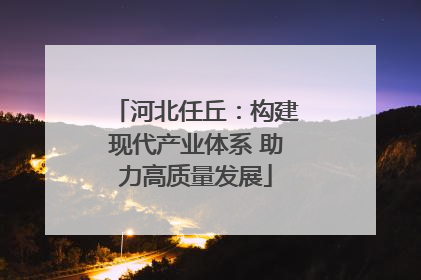 河北任丘：构建现代产业体系 助力高质量发展