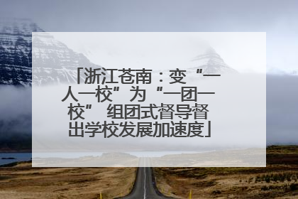 浙江苍南：变“一人一校”为“一团一校” 组团式督导督出学校发展加速度