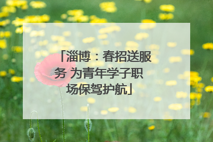 淄博：春招送服务 为青年学子职场保驾护航