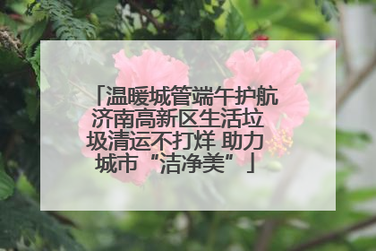 温暖城管端午护航 济南高新区生活垃圾清运不打烊 助力城市“洁净美”