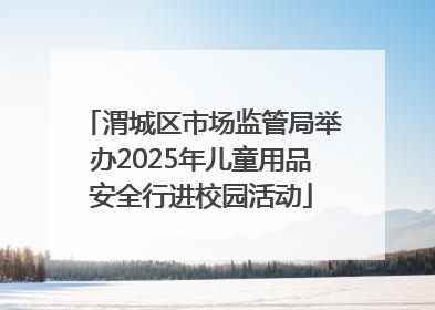 渭城区市场监管局举办2025年儿童用品安全行进校园活动