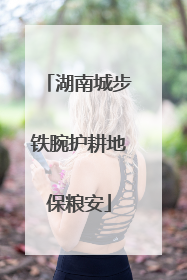湖南城步铁腕护耕地保粮安
