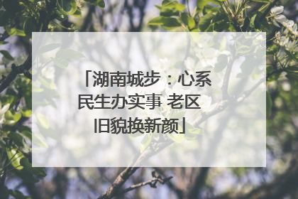 湖南城步：心系民生办实事 老区旧貌换新颜