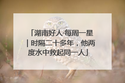 湖南好人·每周一星｜时隔二十多年，他两度水中救起同一人
