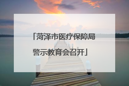 菏泽市医疗保障局警示教育会召开