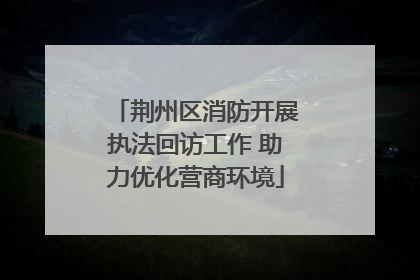 荆州区消防开展执法回访工作 助力优化营商环境