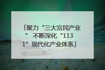聚力“三大富民产业” 不断深化“1131”现代化产业体系