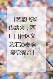 艺韵飞扬传薪火，西厂口社区文艺汇演奏响爱党强音