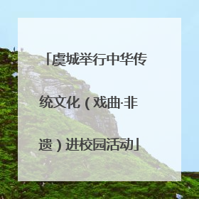 虞城举行中华传统文化（戏曲·非遗）进校园活动