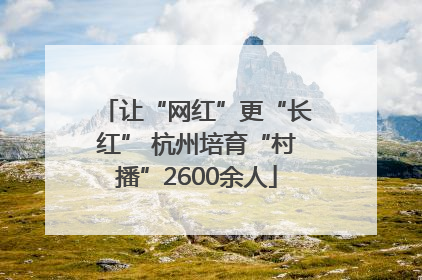让“网红”更“长红” 杭州培育“村播”2600余人