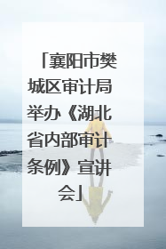 襄阳市樊城区审计局举办《湖北省内部审计条例》宣讲会
