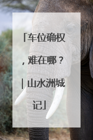 车位确权，难在哪？｜山水洲城记