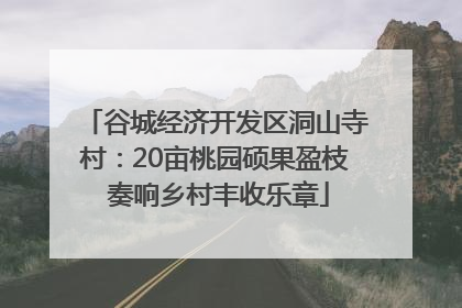 谷城经济开发区洞山寺村：20亩桃园硕果盈枝 奏响乡村丰收乐章