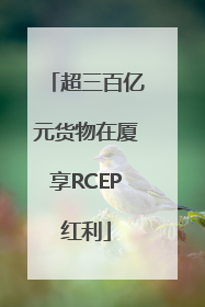 超三百亿元货物在厦享RCEP红利