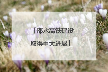 邵永高铁建设取得重大进展