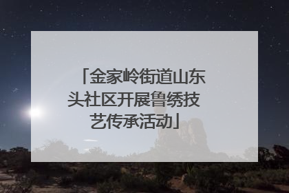 金家岭街道山东头社区开展鲁绣技艺传承活动