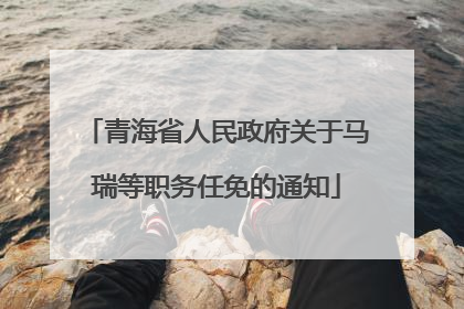 青海省人民政府关于马瑞等职务任免的通知