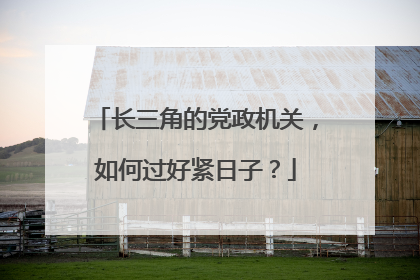 长三角的党政机关，如何过好紧日子？