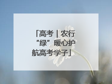 高考｜农行“绿”暖心护航高考学子