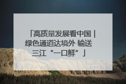 高质量发展看中国｜绿色通道达境外 输送三江“一口鲜”