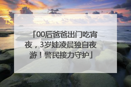 00后爸爸出门吃宵夜，3岁娃凌晨独自夜游！警民接力守护