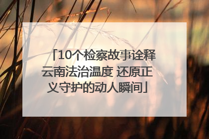 10个检察故事诠释云南法治温度 还原正义守护的动人瞬间