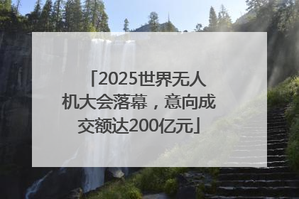 2025世界无人机大会落幕，意向成交额达200亿元