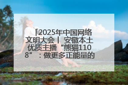 2025年中国网络文明大会丨 安徽本土优质主播“熊猫1108”：做更多正能量的事情 带给大家快乐