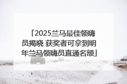 2025兰马最佳领嗨员揭晓 获奖者可拿到明年兰马领嗨员直通名额