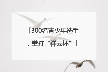 300名青少年选手，拳打“祥云杯”