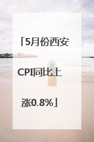 5月份西安CPI同比上涨0.8%