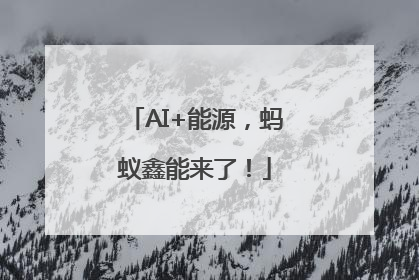 AI+能源，蚂蚁鑫能来了！